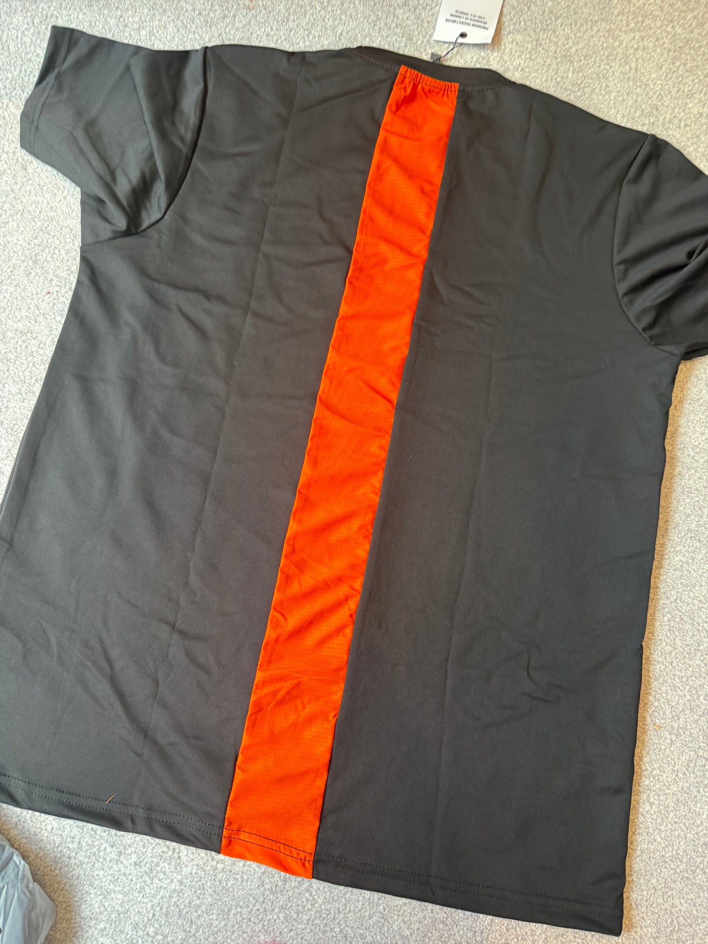 Men’s Performance Ultra Court Tee - Charcoal / Orange