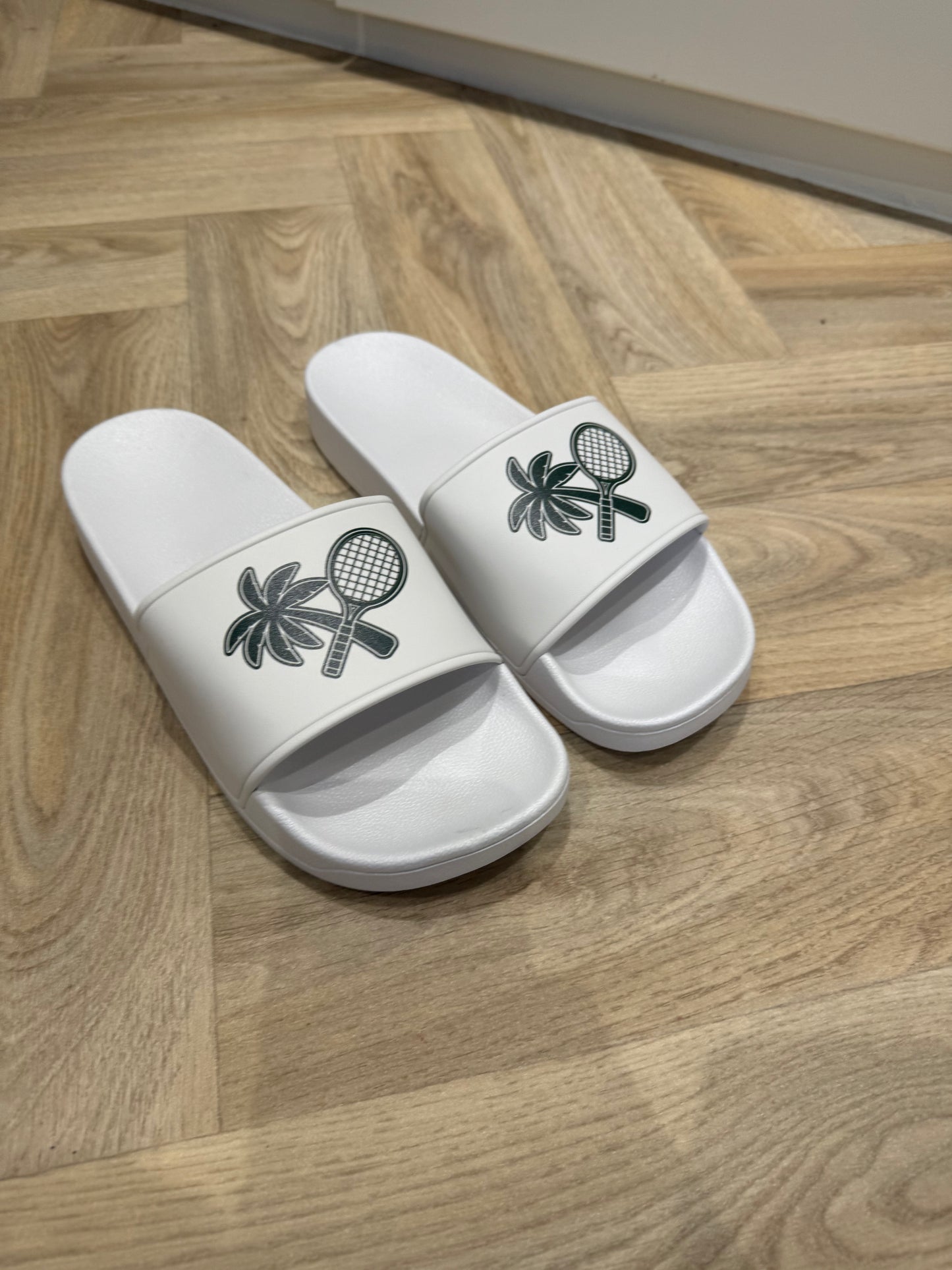Men's Palm Sliders - White
