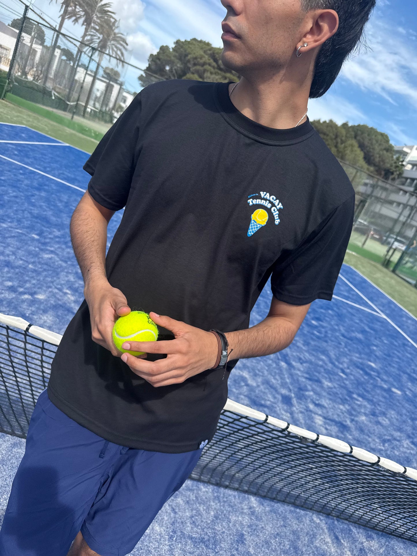 Ice Cream Tennis Tee Unisex - Black