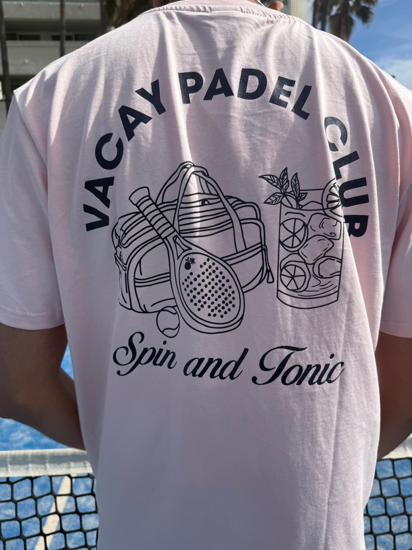 Spin & Tonic Padel Unisex Tee - Red Clay