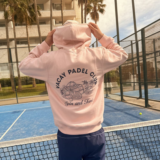 Spin & Tonic Padel Unisex Hoodie - Red Clay