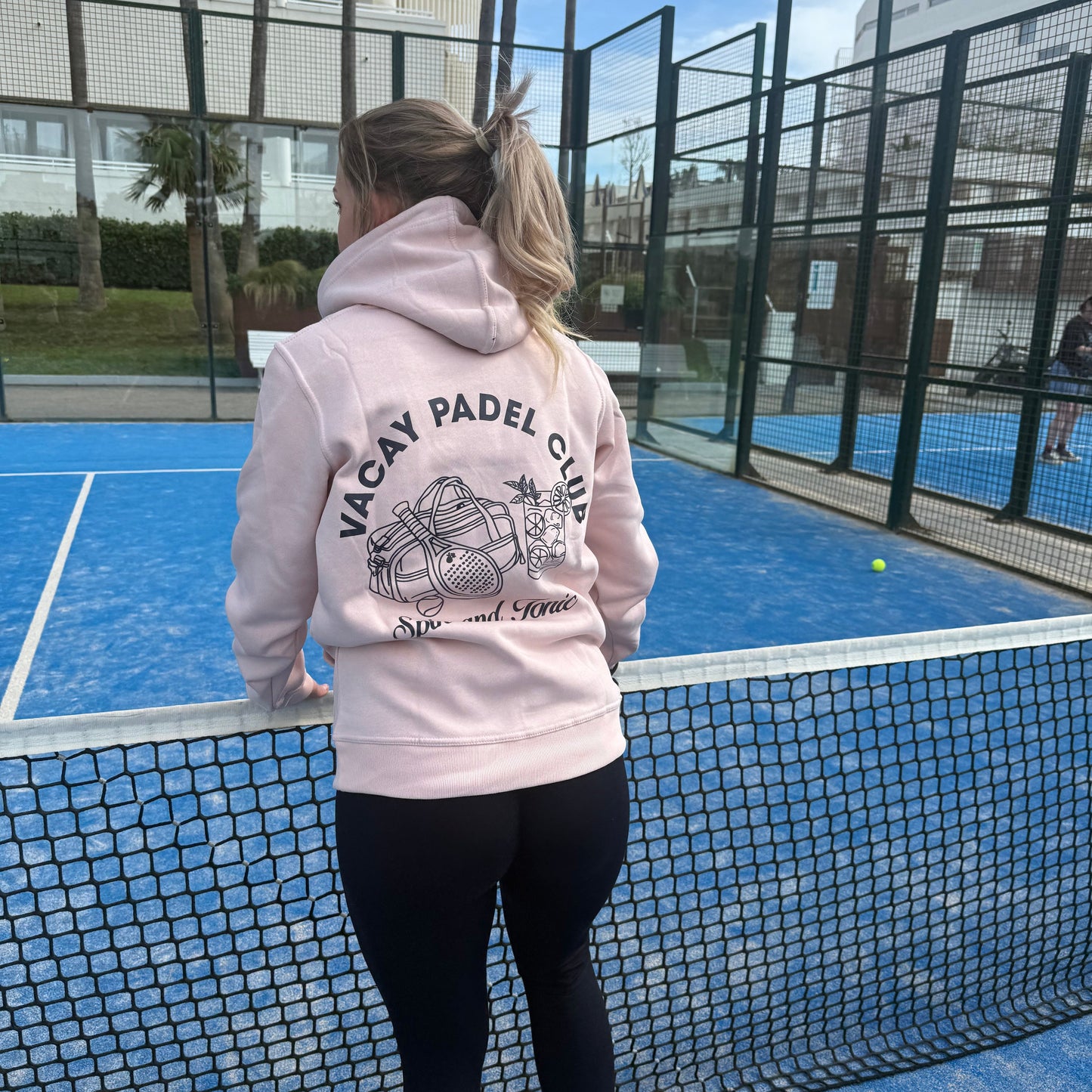 Spin & Tonic Padel Unisex Hoodie - Red Clay