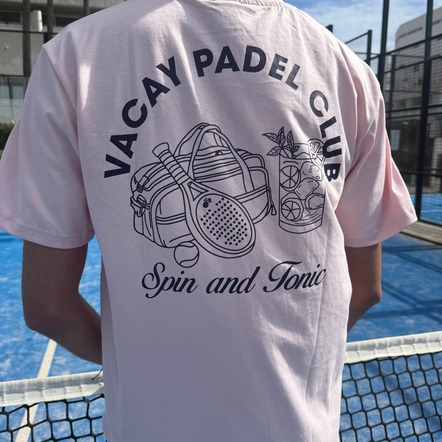Spin & Tonic Padel Unisex Tee - Red Clay
