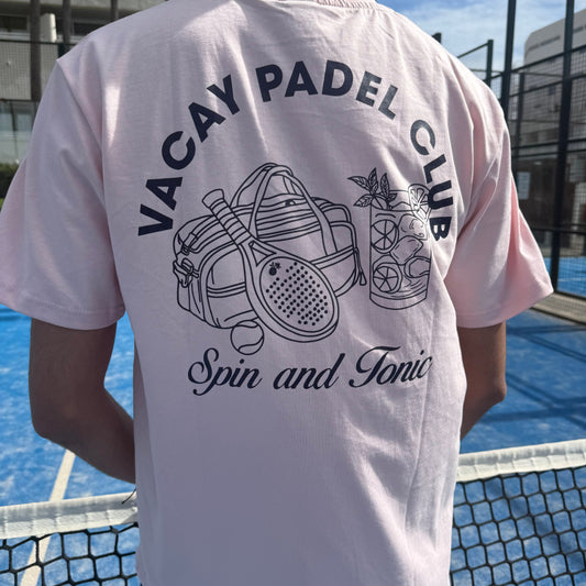 Spin & Tonic Padel Unisex Tee - Red Clay