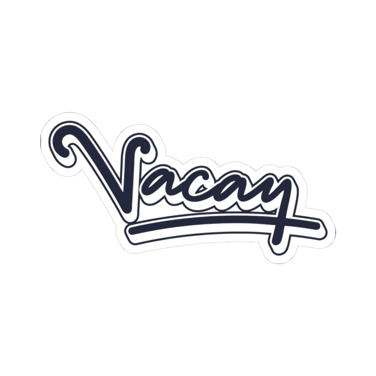 Vacay Script Sticker — Retro Travel Laptop Decal