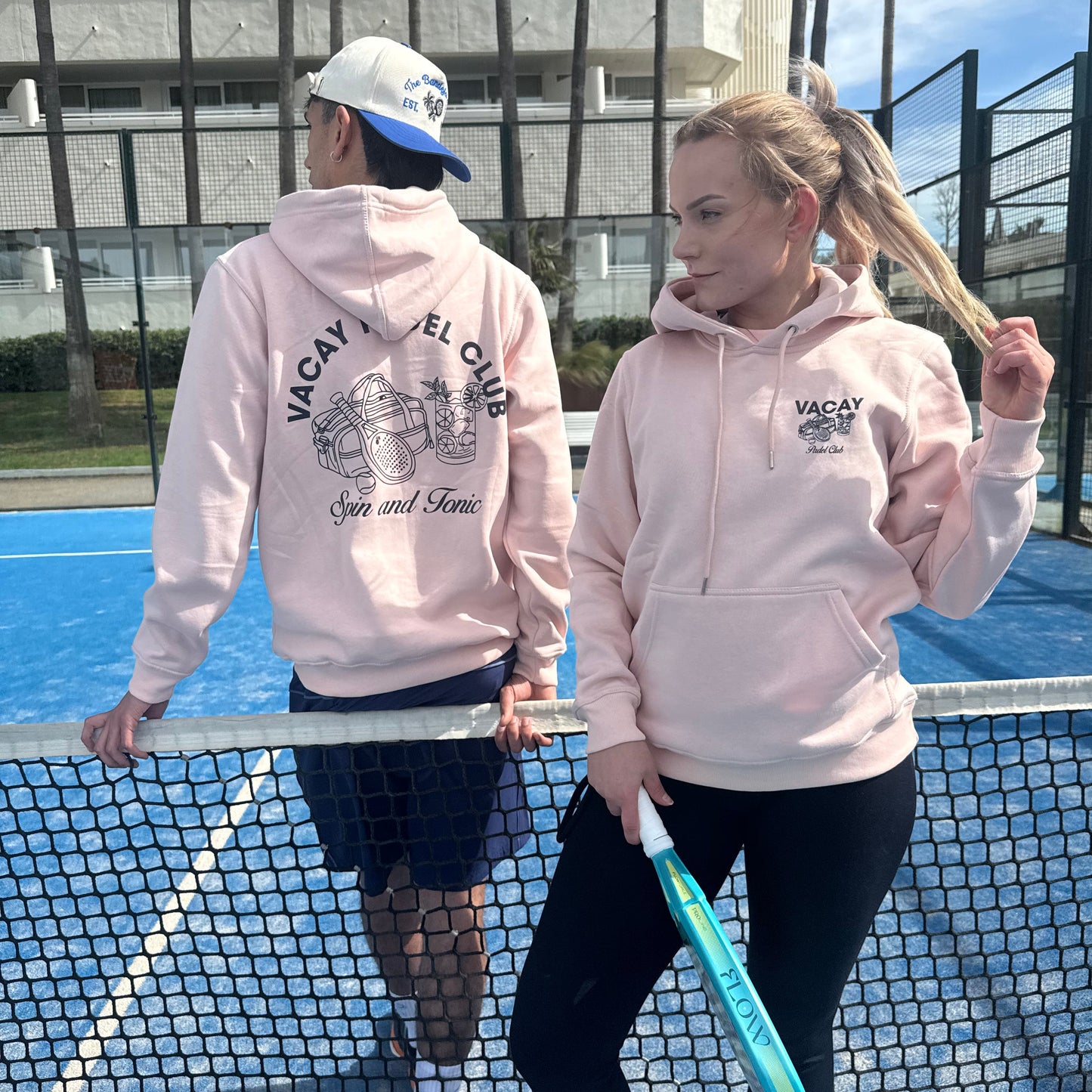 Spin & Tonic Padel Unisex Hoodie - Red Clay