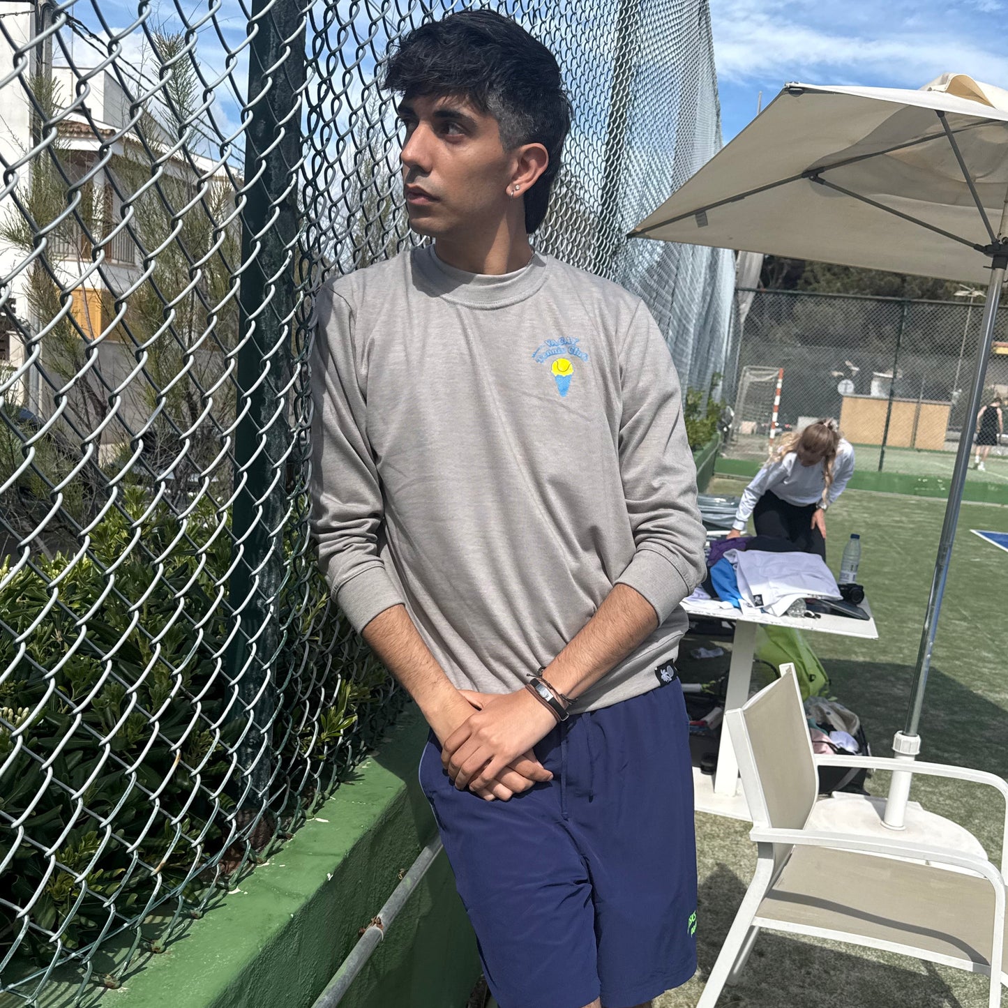 Ice Cream Long Sleeve Tennis Tee Unisex - Graphite
