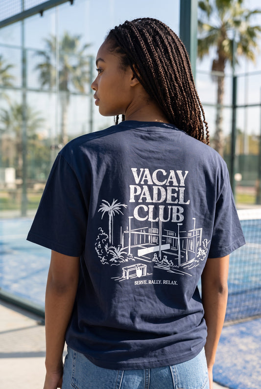 Vacay Padel Club Tshirt - Navy - Unisex