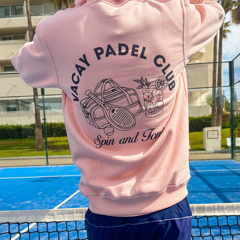 Spin & Tonic Padel Unisex Hoodie - Red Clay