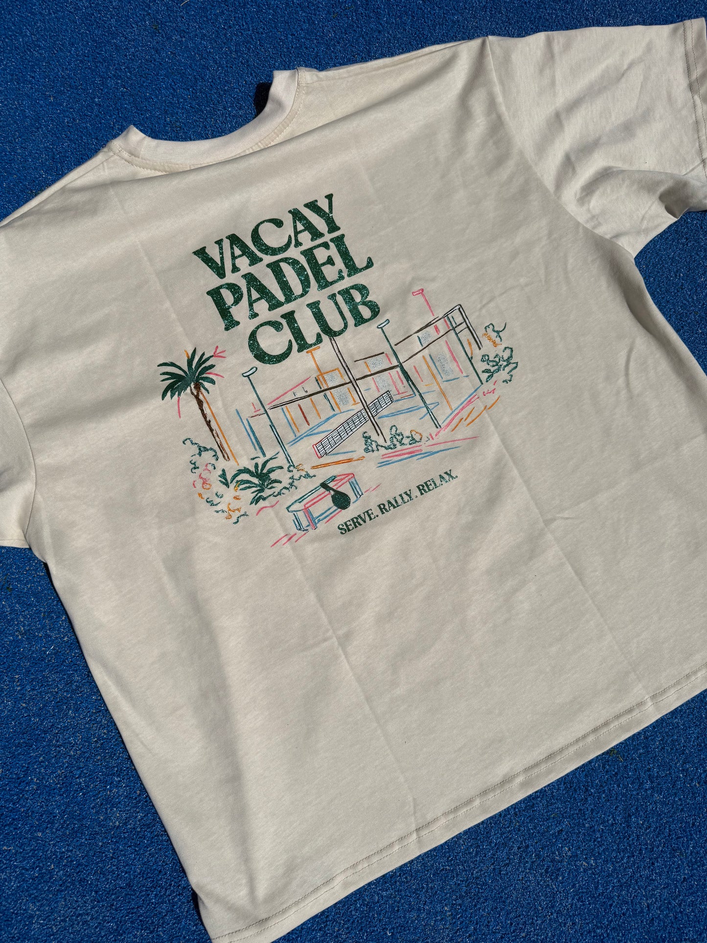 Vacay Padel Club Tshirt - Ecru - Unisex