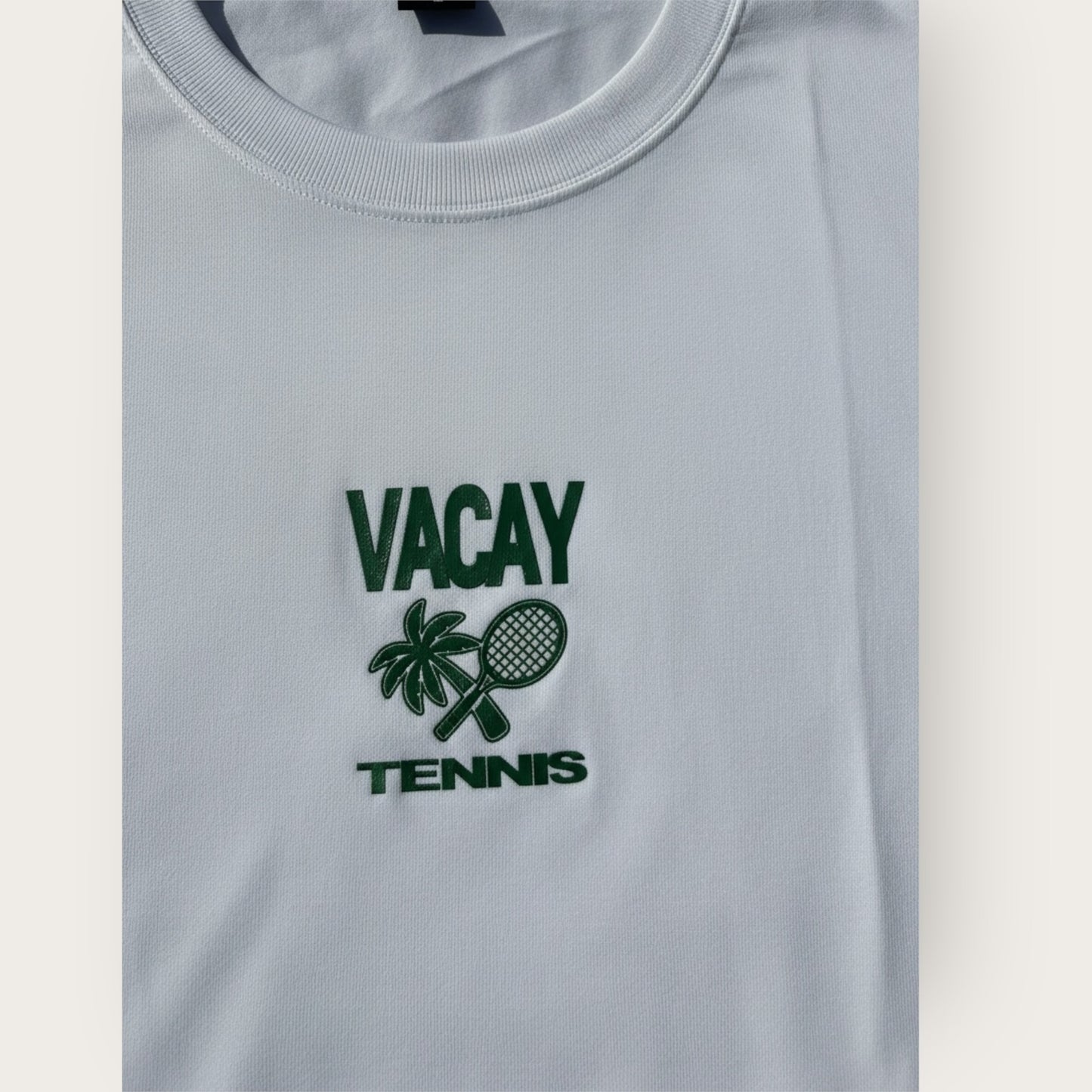 Ace Tennis Men’s Performance Tee - White / Dark Green