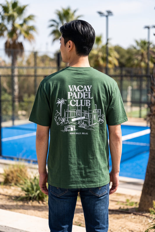 Vacay Padel Club Tshirt - Forest Green - Unisex