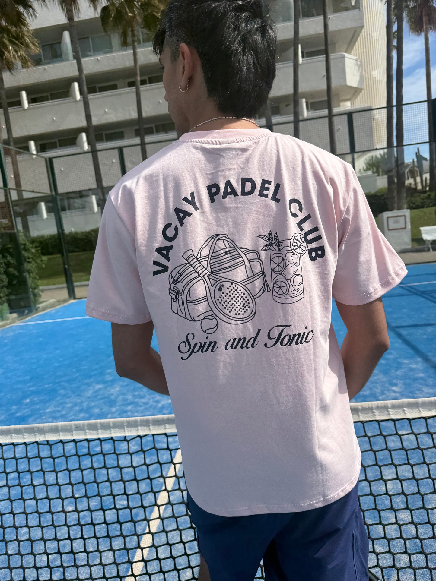 Spin & Tonic Padel Unisex Tee - Red Clay