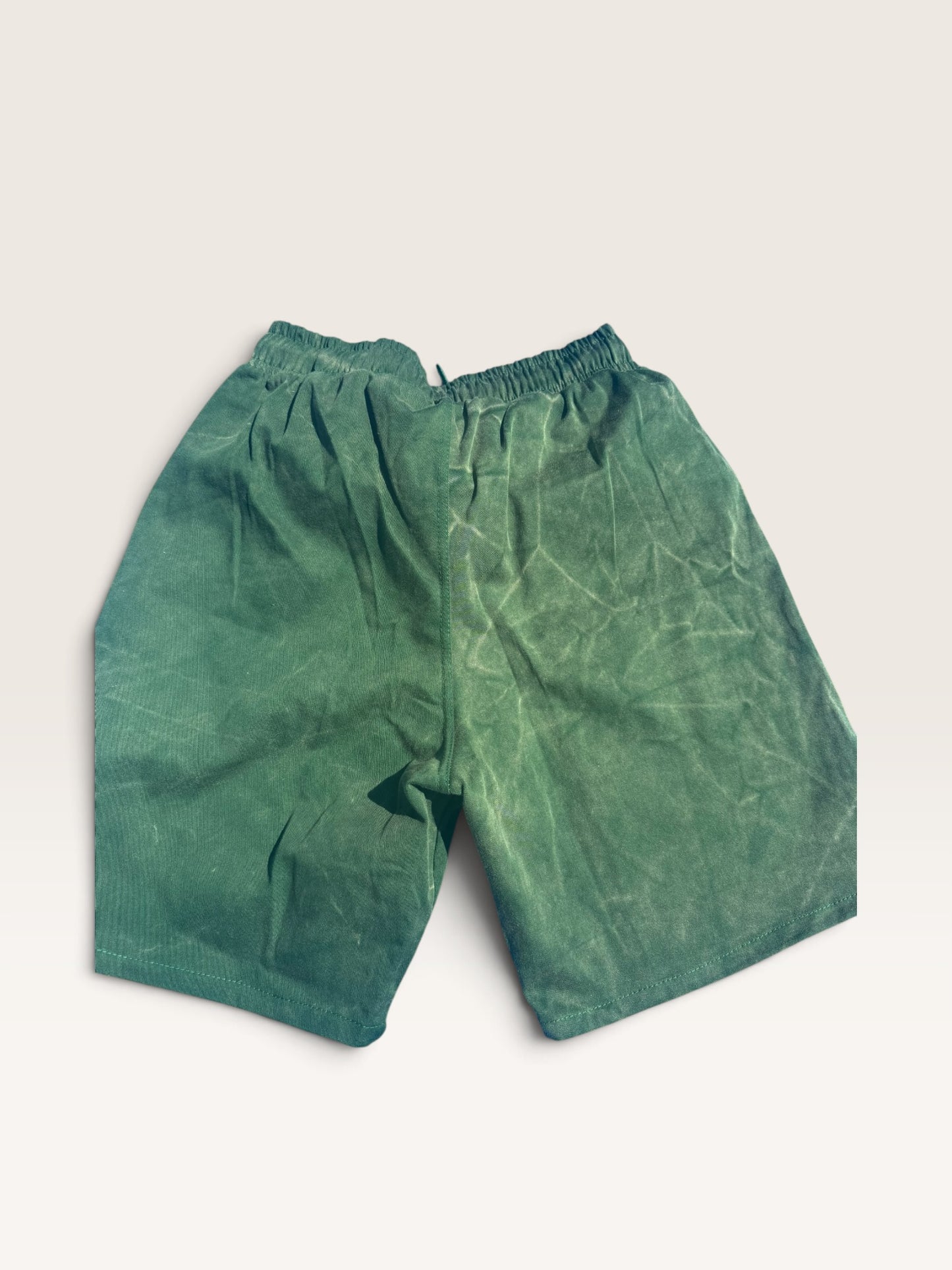 Vacay Court Classic Cotton Shorts - Washed Green - Mens