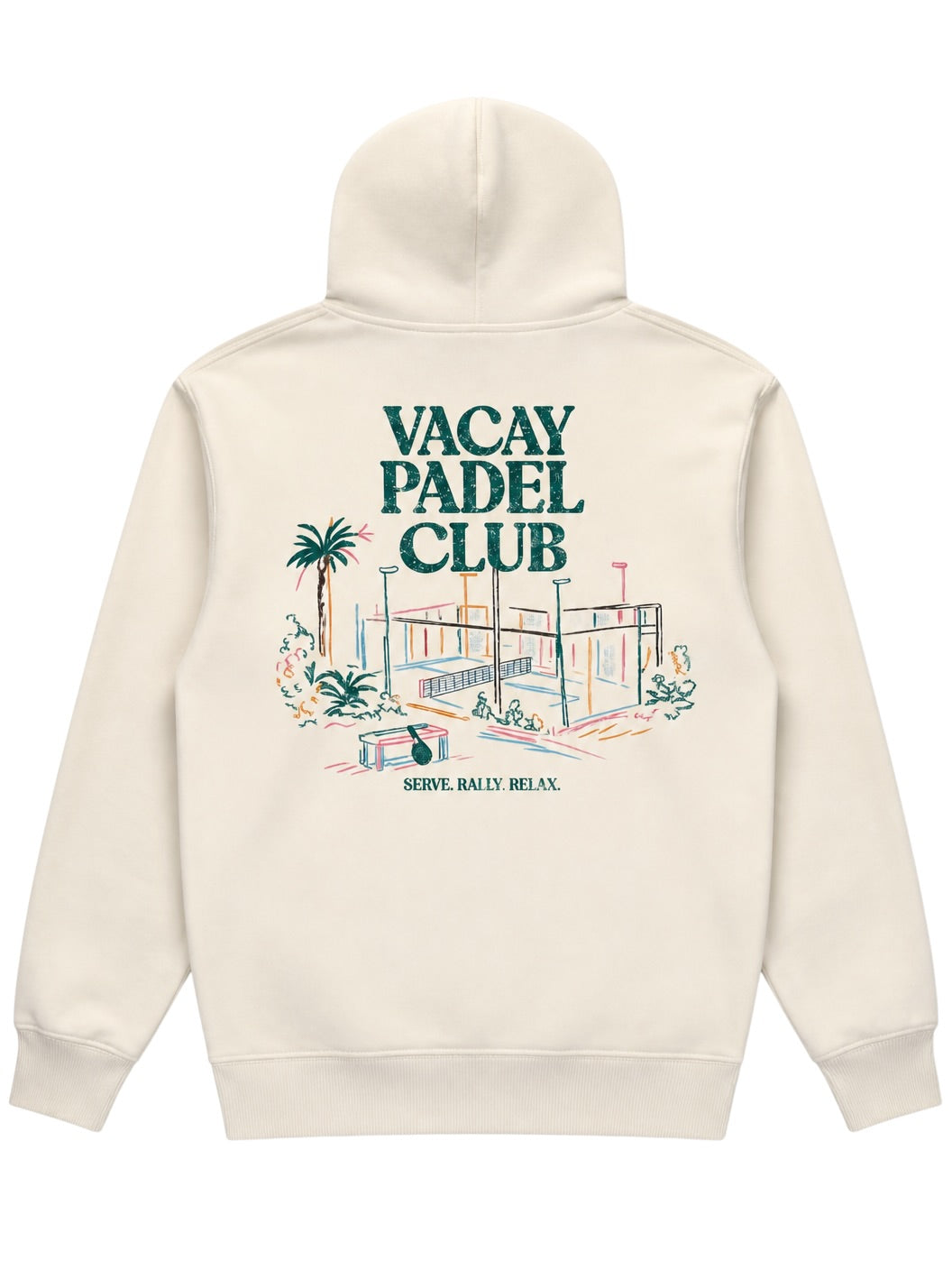 Vacay Padel Club Hoodie - Ecru - Unisex