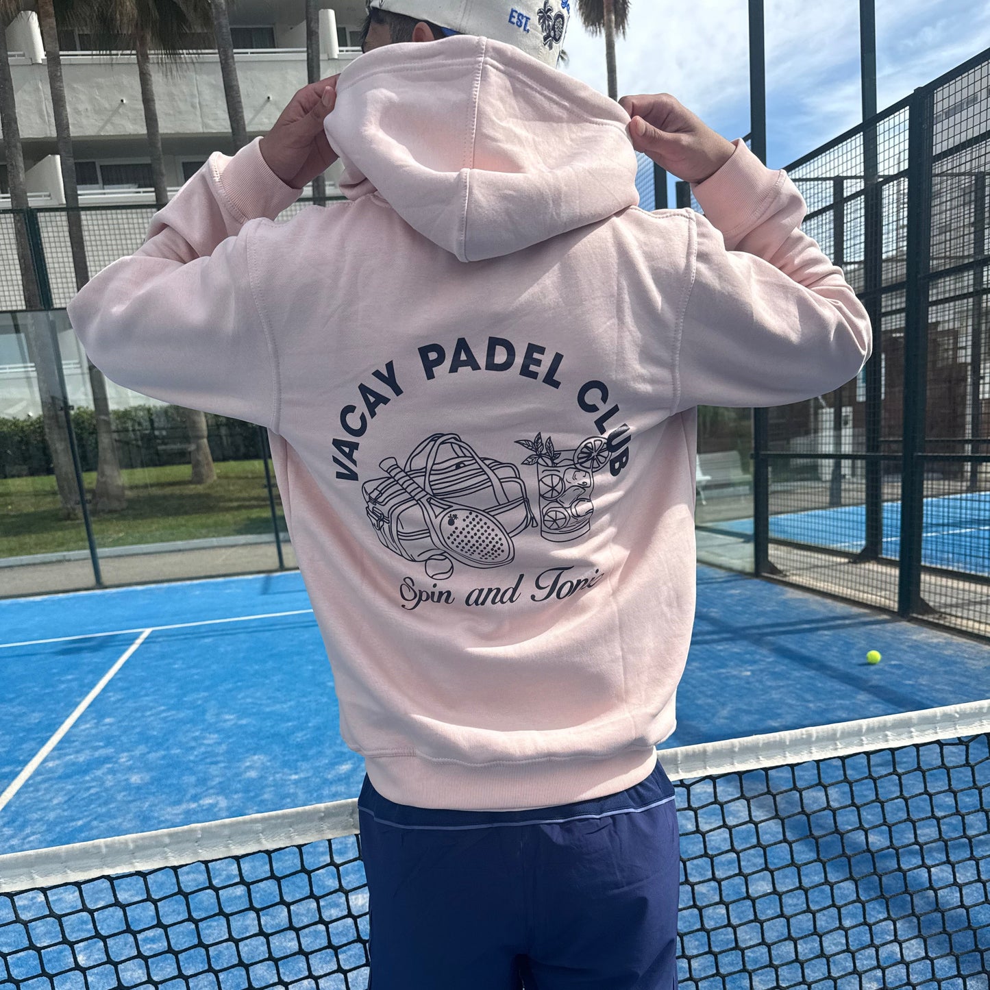 Spin & Tonic Padel Unisex Hoodie - Red Clay