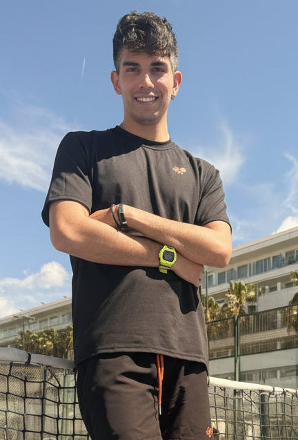 Men’s Performance Ultra Court Tee - Charcoal / Orange
