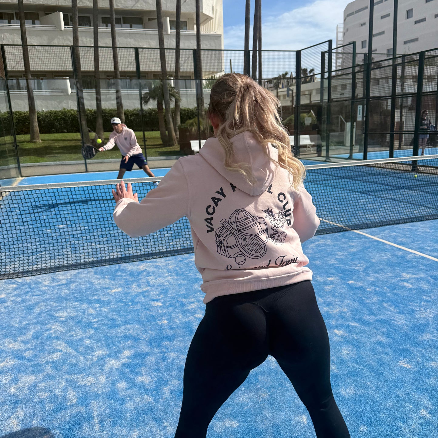 Spin & Tonic Padel Unisex Hoodie - Red Clay