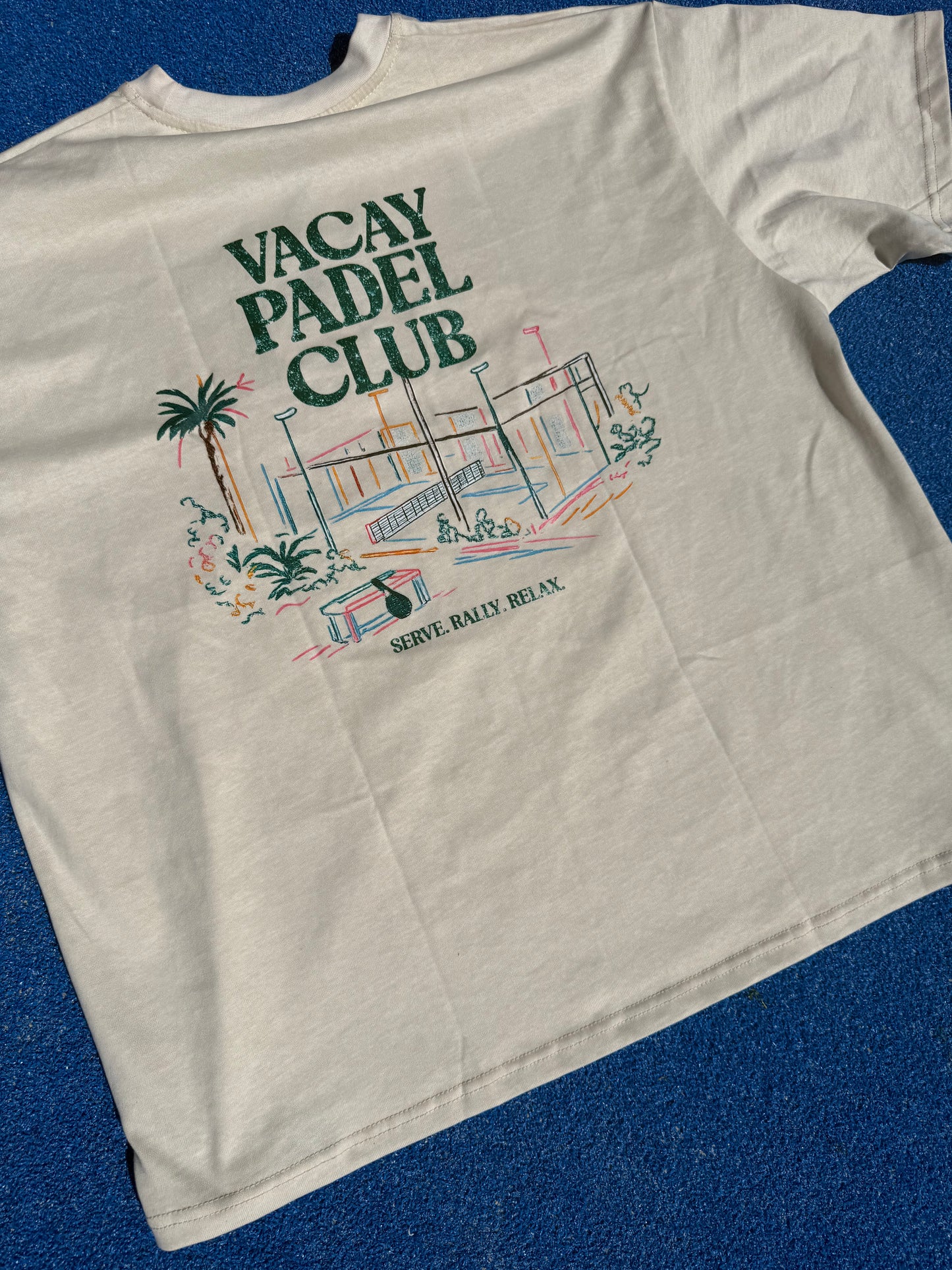 Vacay Padel Club Tshirt - Ecru - Unisex