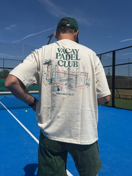 Vacay Padel Club Tshirt - Ecru - Unisex