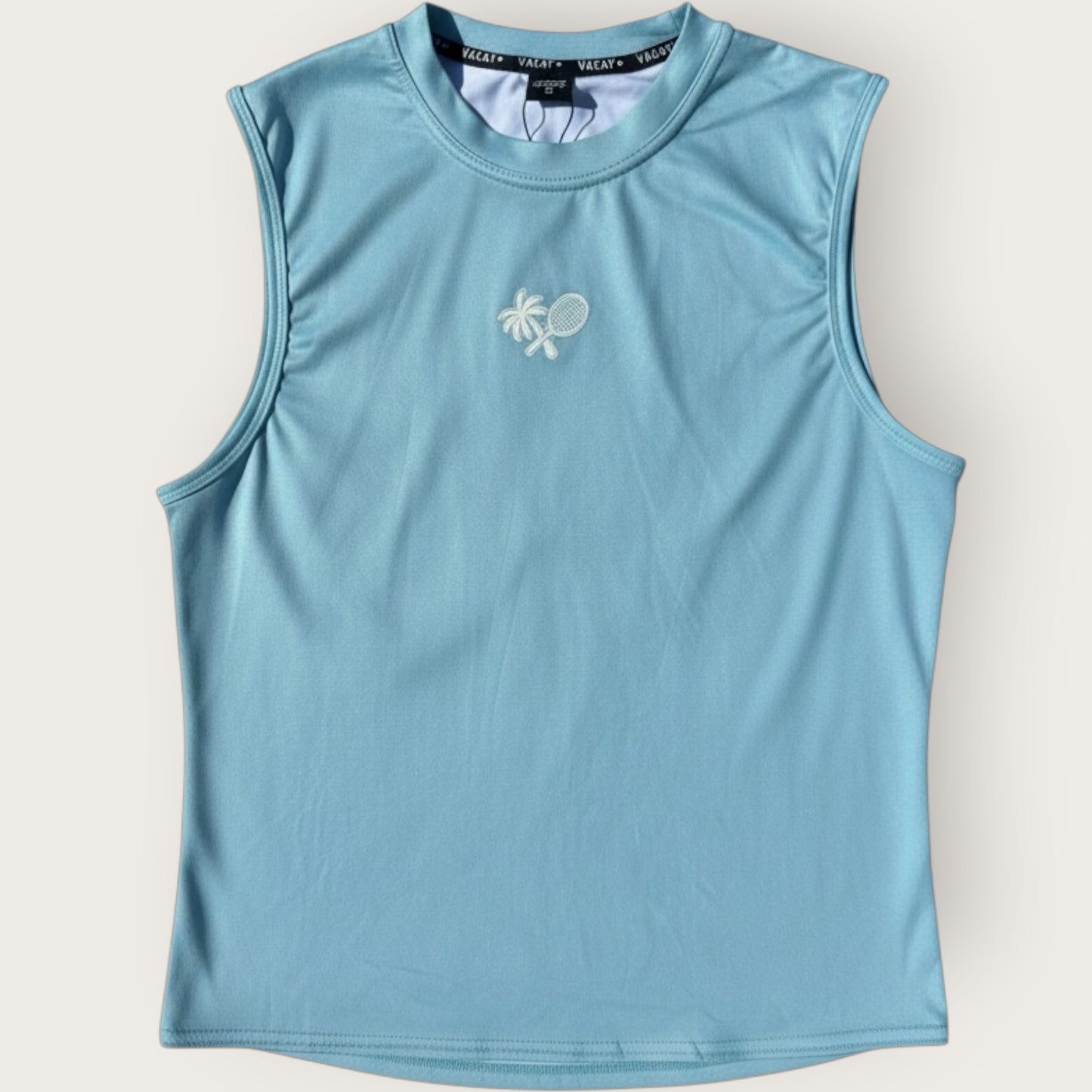 Women’s Tie Break Court Tank - Aqua Marine / White
