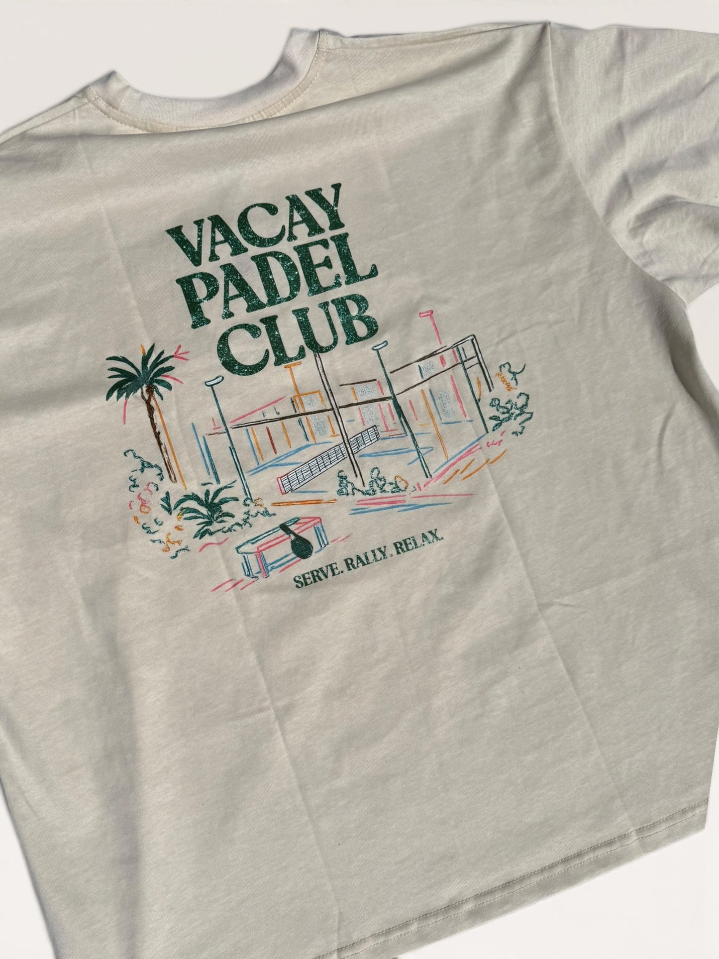 Vacay Padel Club Tshirt - Ecru - Unisex