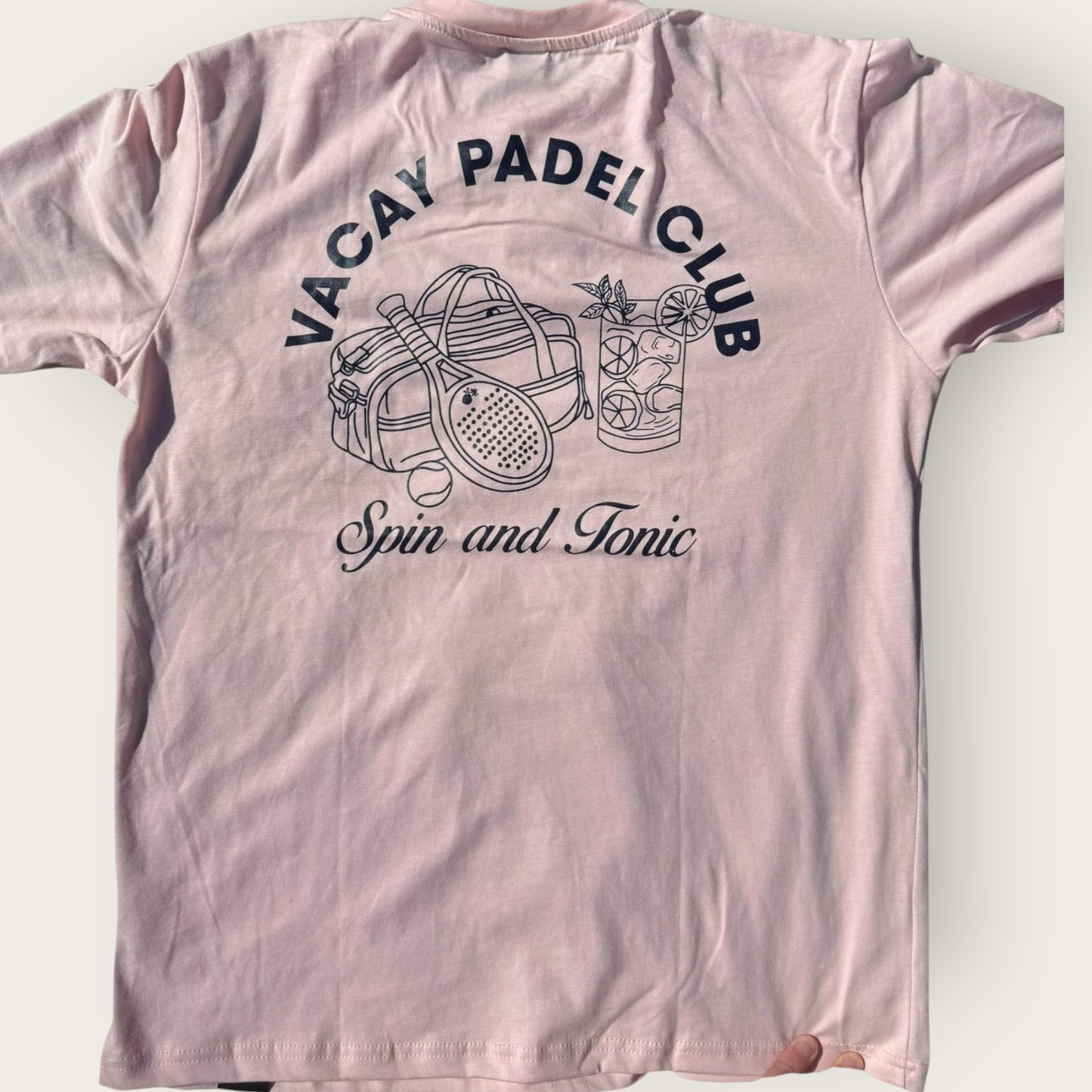 Spin & Tonic Padel Unisex Tee - Red Clay
