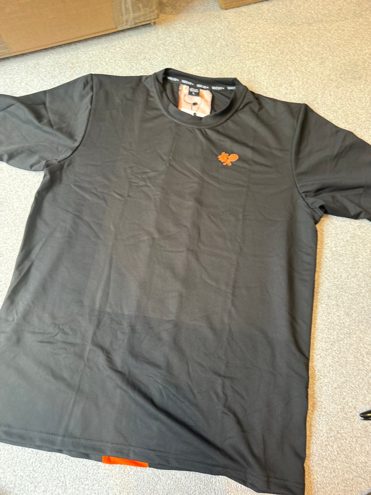 Men’s Performance Ultra Court Tee - Charcoal / Orange