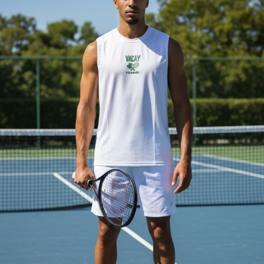 Ace Tennis Men’s Performance Tank - White