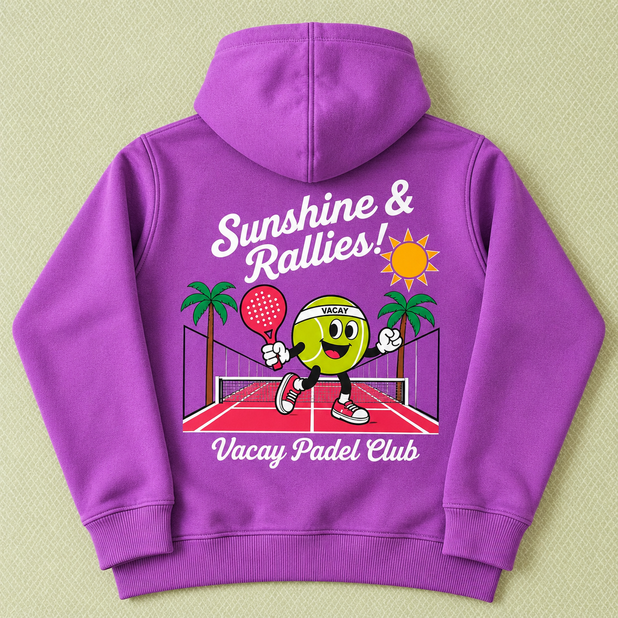 Vacay Padel Club Kids Hoodie - Purple