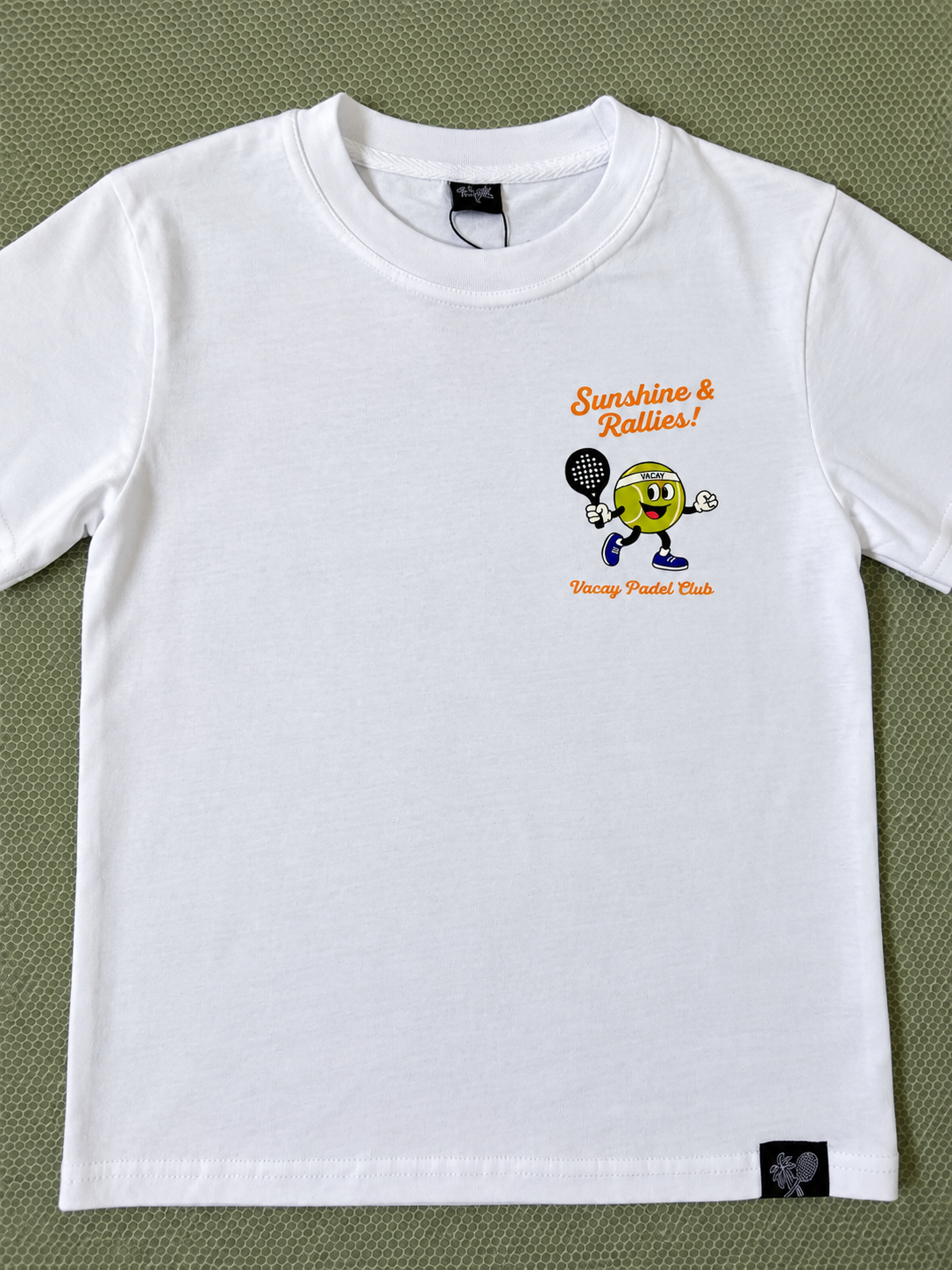 Vacay Padel Club Kids T-shirt - White / Yellow