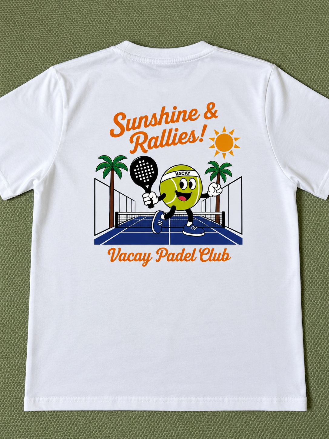 Vacay Padel Club Kids T-shirt - White / Yellow