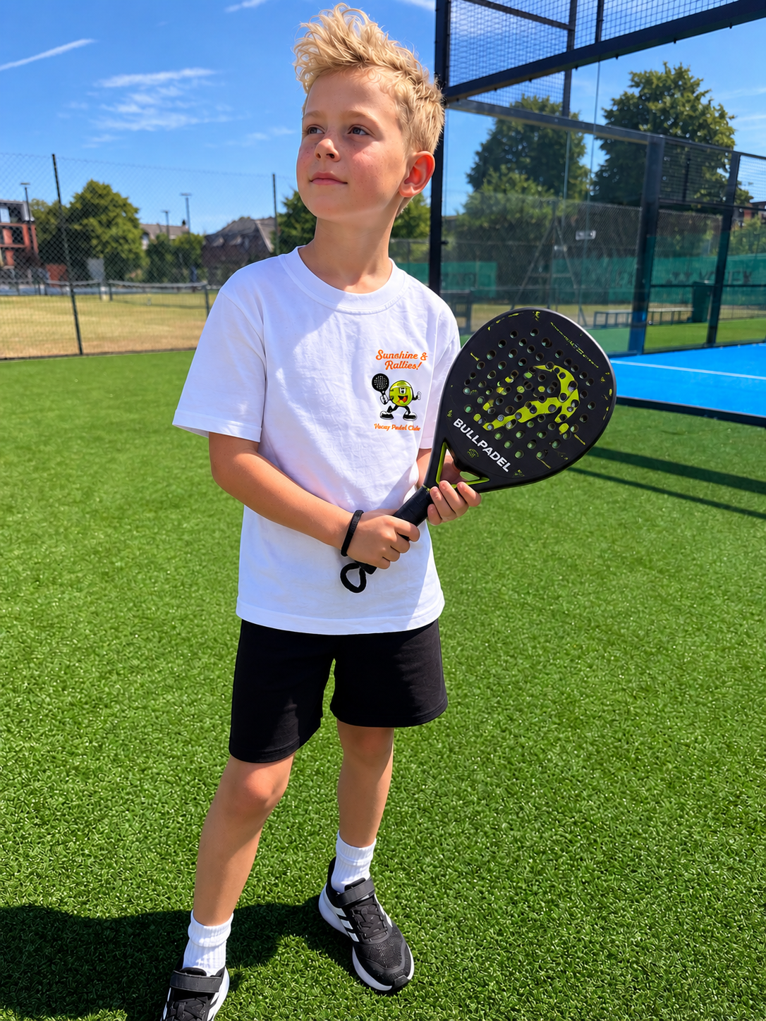 Vacay Padel Club Kids T-shirt - White / Yellow