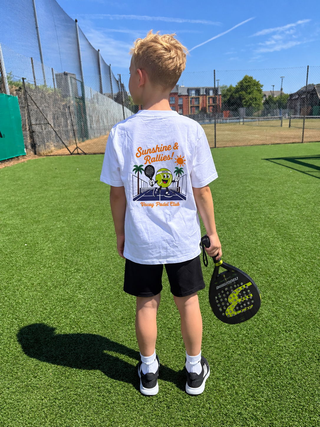 Vacay Padel Club Kids T-shirt - White / Yellow