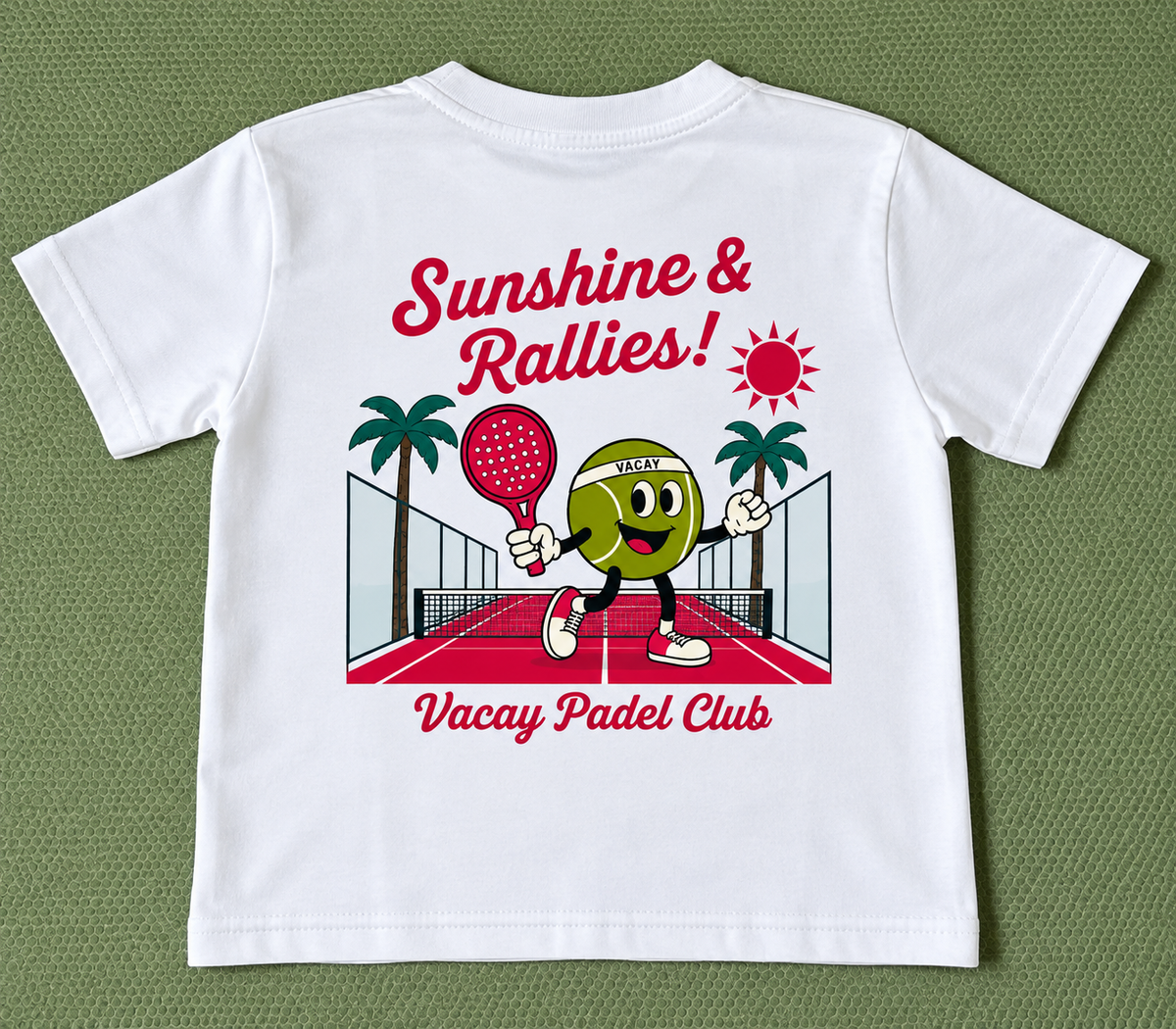 Vacay Padel Club Kids T-shirt - White / Pink