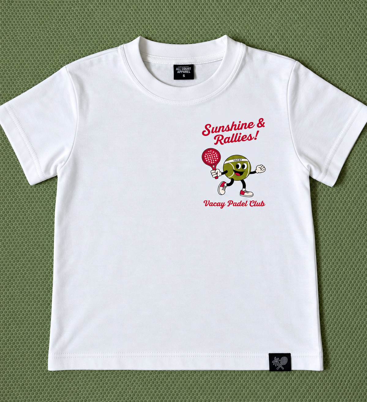 Vacay Padel Club Kids T-shirt - White / Pink
