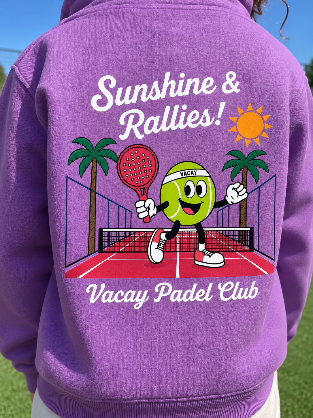 Vacay Padel Club Kids Hoodie - Purple