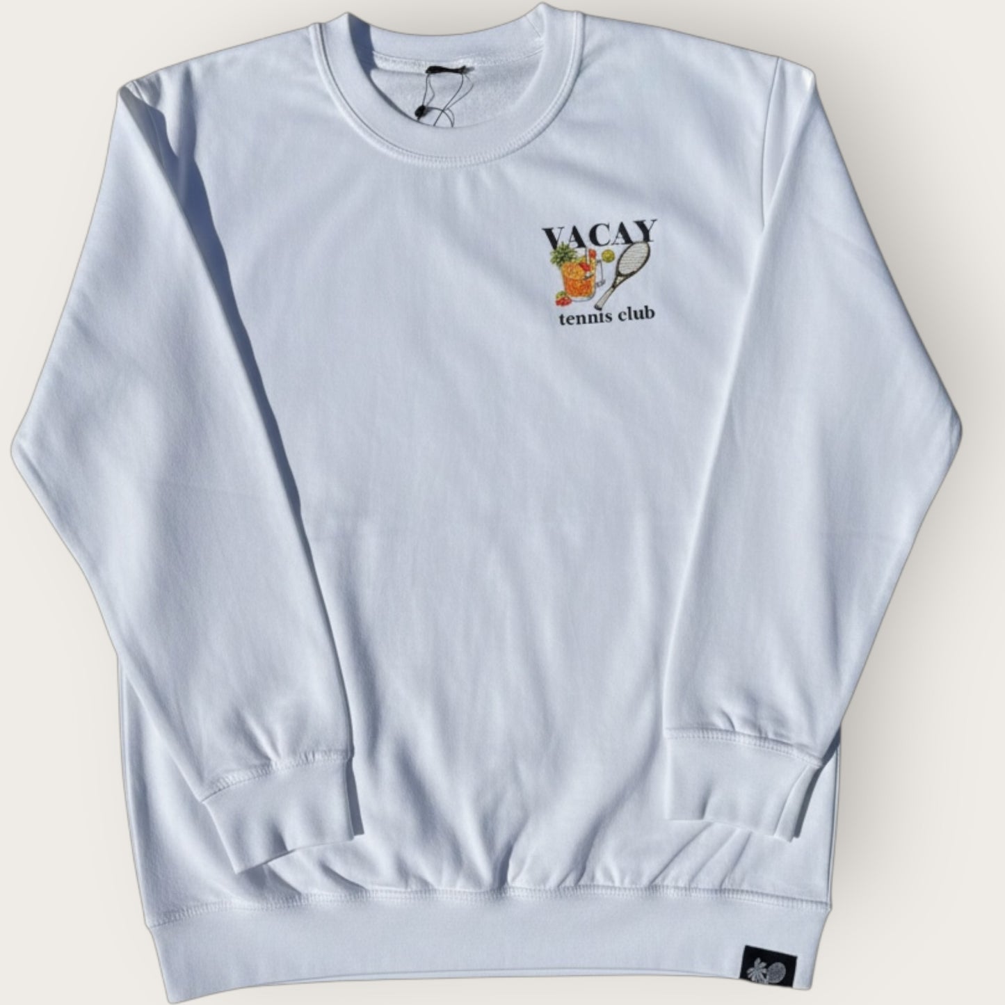 Summer Picnic Long Sleeve Tennis Top Unisex- White