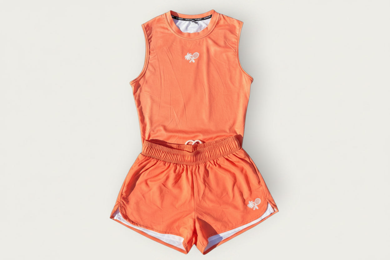 Women’s Tie Break Court Tank -  Coral