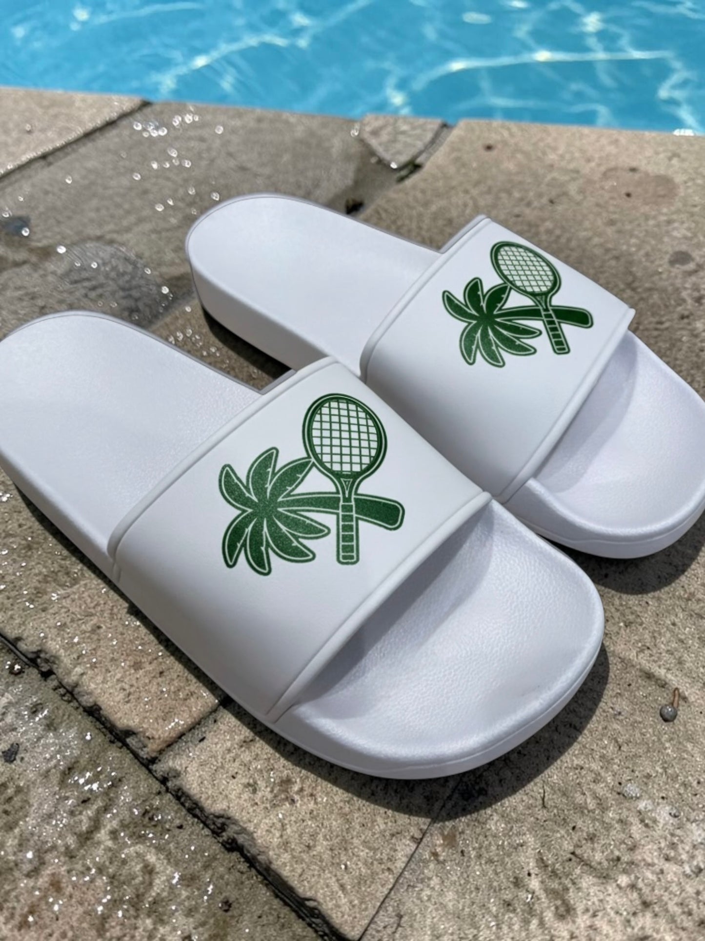 Men's Palm Sliders - White