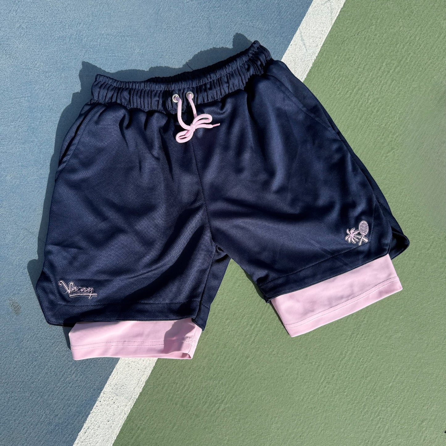 2 IN 1 PERFORMANCE MEN'S TEAM SHORTS - BLUE