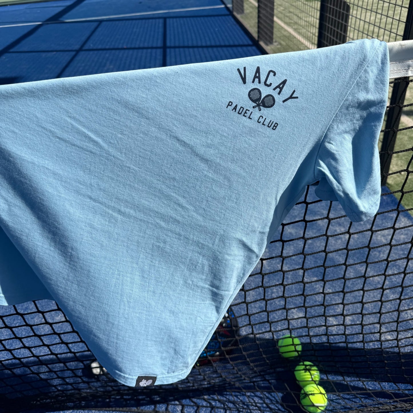 CLUB TROPICANA PADEL T-SHIRT -UNISEX - SKY BLUE