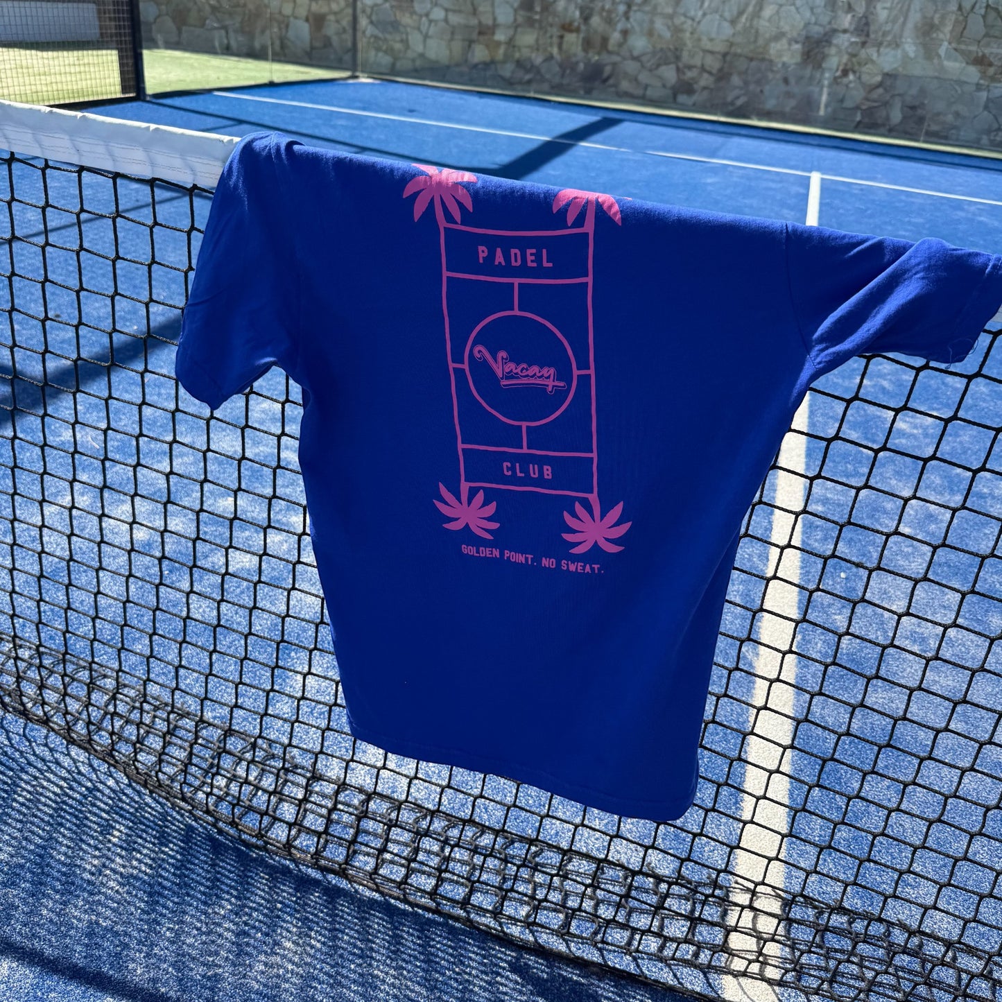 GOLDEN POINT PADEL T-SHIRT - UNISEX - COBALT BLUE