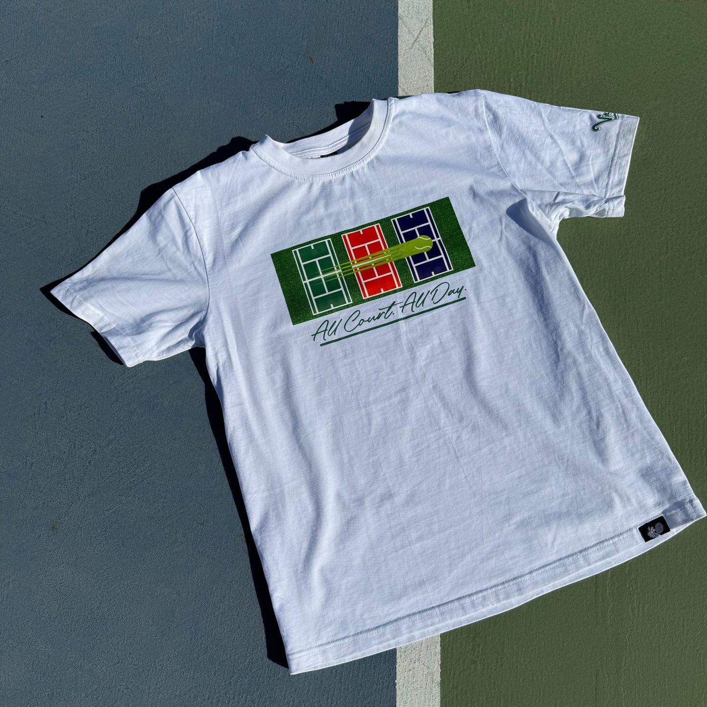 ALL COURT ALL DAY T-SHIRT - UNISEX - WHITE