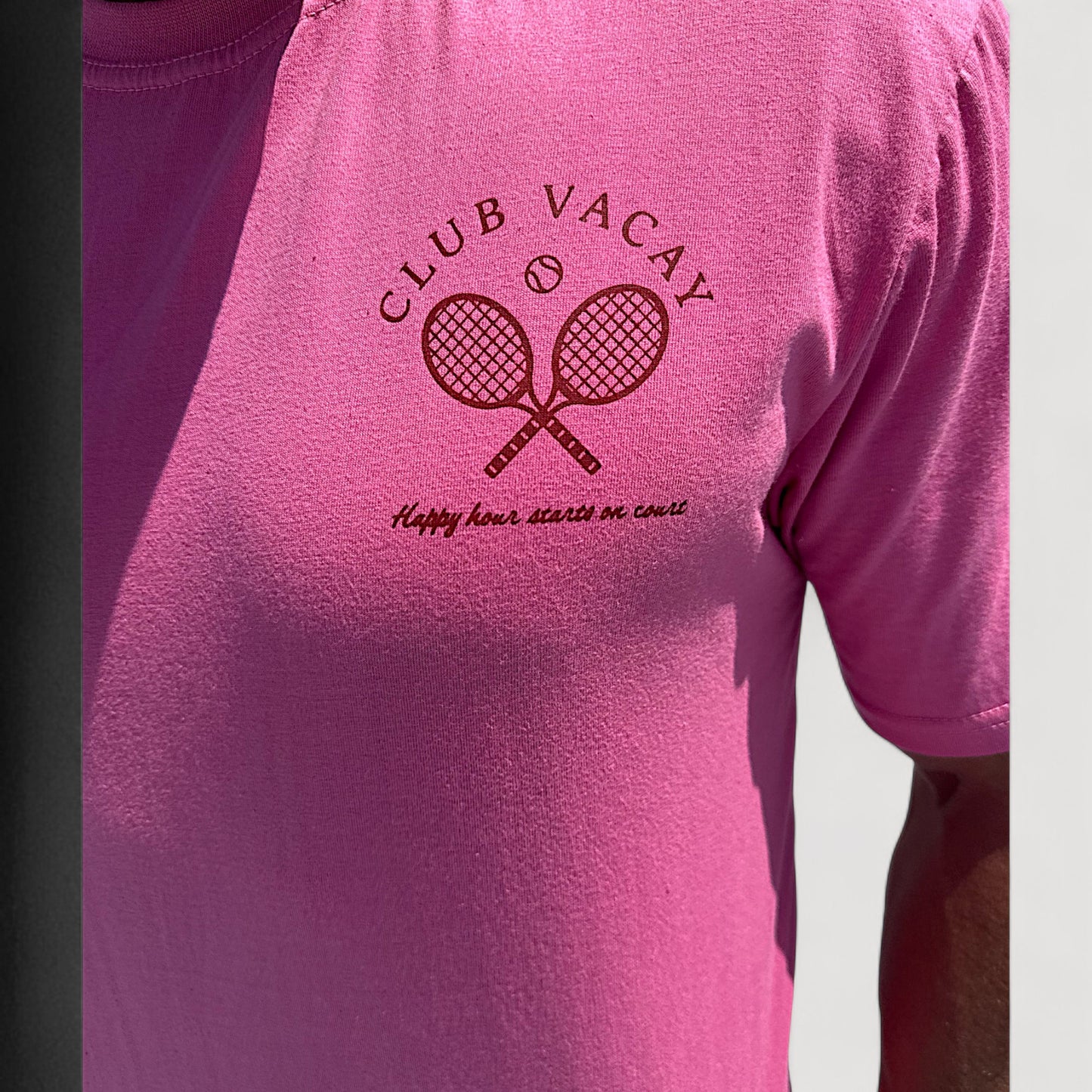 HAPPY HOUR TSHIRT - UNISEX - CRIMSON RED