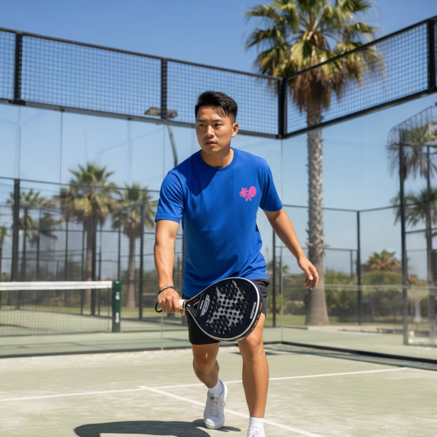 GOLDEN POINT PADEL T-SHIRT - UNISEX - COBALT BLUE