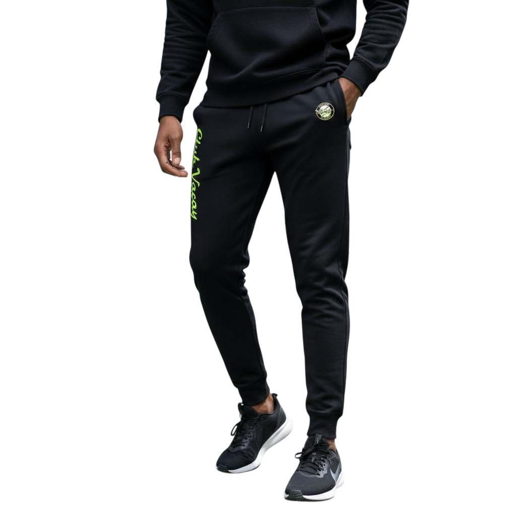 Men's Club Vacay Joggers - Black / Lime