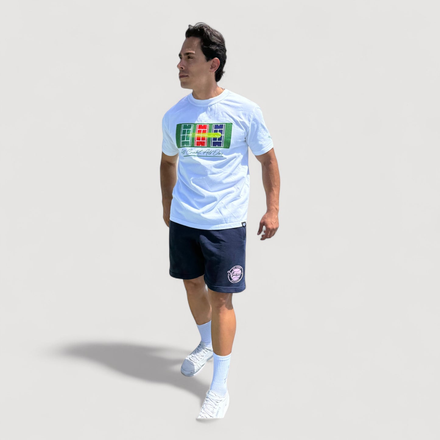 ALL COURT ALL DAY T-SHIRT - UNISEX - WHITE