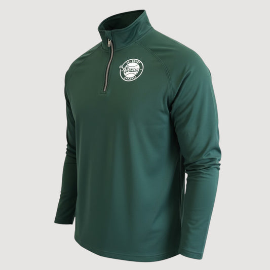 PERFORMANCE 1/4 ZIP ACE TOP - FOREST GREEN