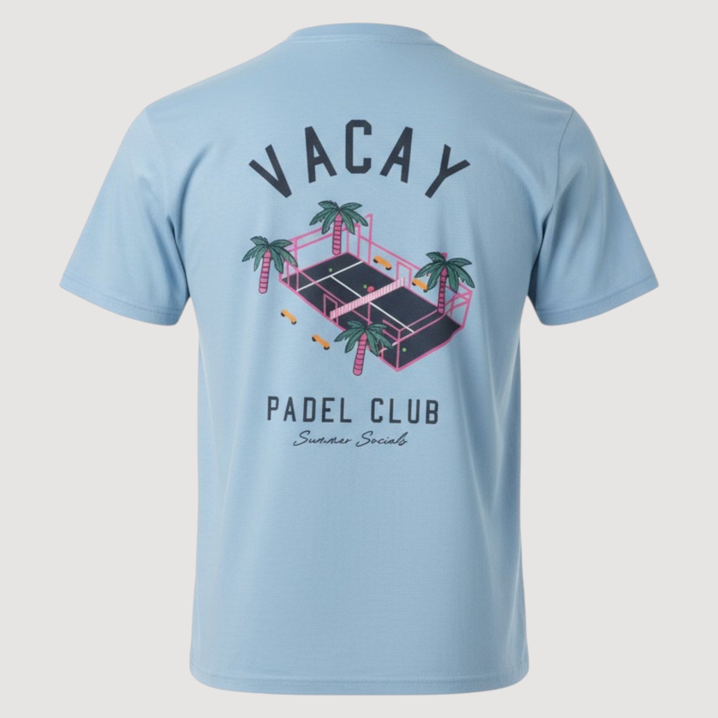 CLUB TROPICANA PADEL T-SHIRT -UNISEX - SKY BLUE